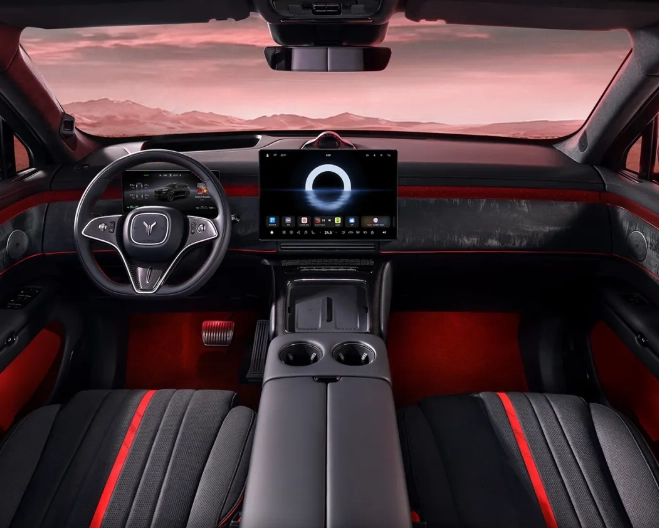 Voyah Taishan Black Warrior Interior Features Carbon Fibre, Smart Glass