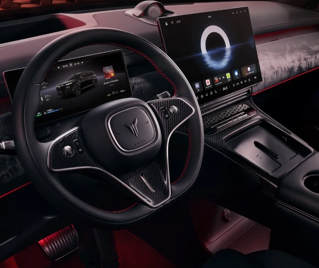 Voyah Taishan Black Warrior Interior Features Carbon Fibre